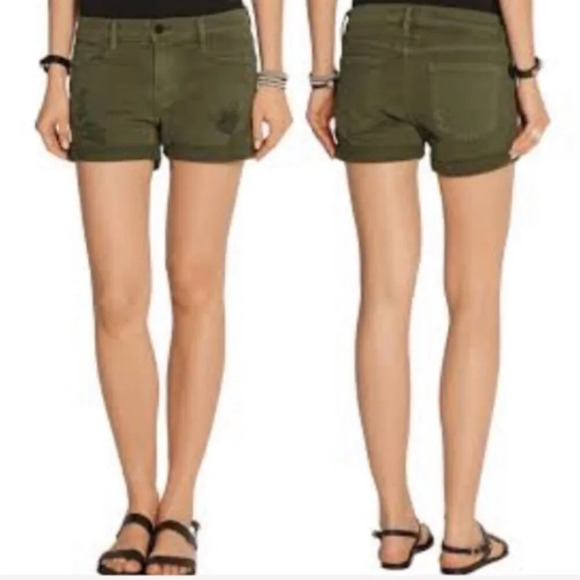 Frame Le Cutoff Distressed Denim Shorts 28751 - Picture 1 of 8